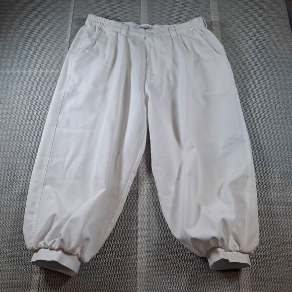 St. Andrews Mens Knickers Vintage Traditional Golfwear White Nylon Classic Sz 40 - Picture 1 of 9